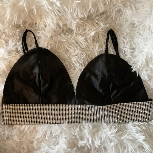Love Culture Tops - 2/$13 NWOT Love Culture rhinestone crystal satin bralette bra top